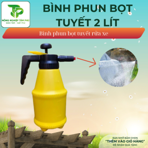 Bình 2L Đức Đạt - đầu vòi phun bọt tuyết rửa xe, rửa đồ vật - DUDACO B202