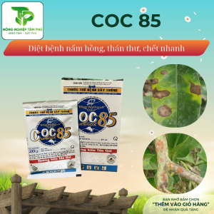 Coc 85WP đặc trị nấm hồng, thán thư, chết nhanh dành cho các loại hoa, cây cảnh