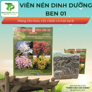 Alternative view of Viên nén dinh dưỡng Hùng Nguyễn Ben 01, Ben 05 bổ sung dinh dưỡng thiết yếu cho các loại hoa, cây cảnh, bonsai