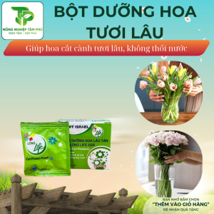 Bột giúp hoa tươi lâu, dưỡng hoa lâu tàn, không thối nước giúp hoa lâu tàn, tươi lâu dành cho hoa cắm xốp, cắm lọ nhập khẩu Israel