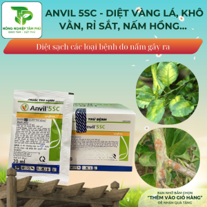 Anvil 5SC 20ml đặc trị nấm đốm lá, rỉ sắt, phấn trắng, khô vằn, vàng lá dành cho các loại hoa cây cảnh
