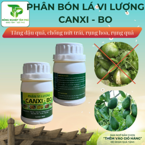 Canxi - Bo chống rụng nụ, rụng trái non, tăng tỉ lệ đậu quả (trái) dành cho các loại hoa cây cảnh, cây ăn quả