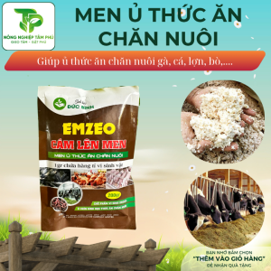 Men vi sinh Emzeo ủ thức ăn chăn nuôi, cám lên men dùng trong chăn nuôi lợn, bò, gà, cá
