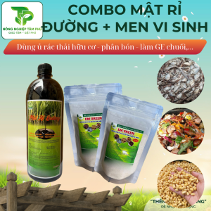 Alternative view of Combo men vi sinh Emzeo, EM, Emic, Tricoderma và mật rỉ đường Sfarm (1L) giúp khử mùi hôi rác thải nhà bếp, ủ phân gà vi sinh, hữu cơ, ủ cá, tôm