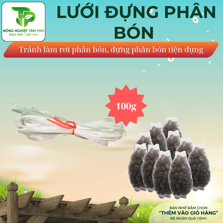Lưới đóng phân dê, túi đựng phân tan chậm dành cho hoa lan - lưới bao hoa ly, hoa cúc và các loại hoa cắt cành - Ảnh 4