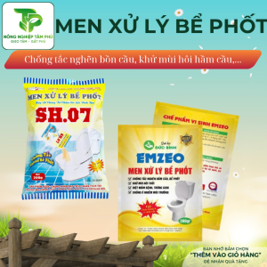 Men emzeo xử lý bể phốt, hầm cầu, không mùi hôi; men giúp thông tắc cống thoát nước thải