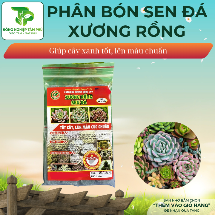 Đất trồng Namix, phân bón chuyên dùng cho xương rồng, sen đá, cây mọng nước, viên nén giúp sen đá lên màu đậm, khỏe cây - Ảnh 5