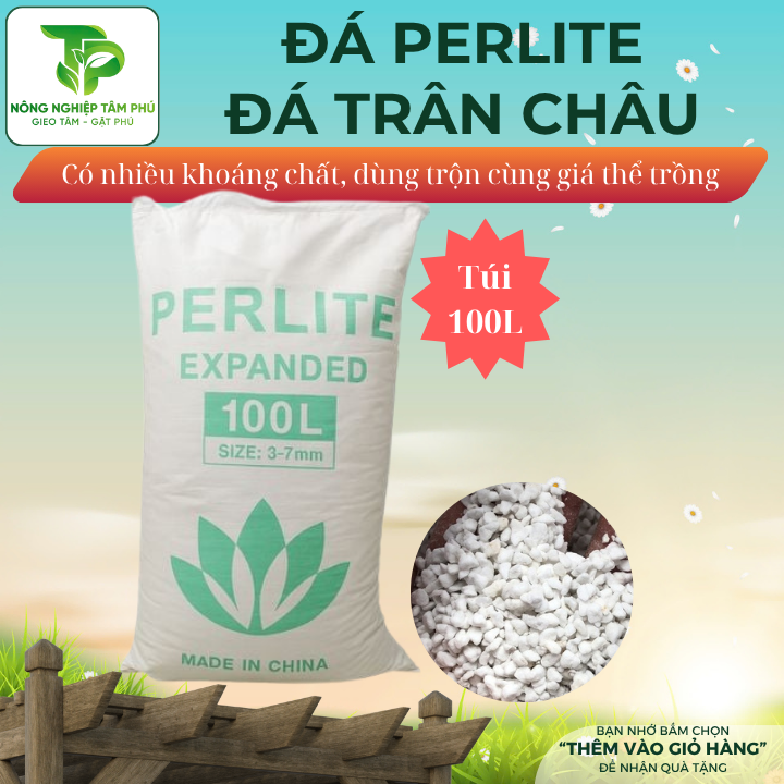 Đá Perlite - Đá trân châu trộn dùng giá thể trồng sen đá, sương rồng, hoa lan và cây cảnh - Ảnh 3