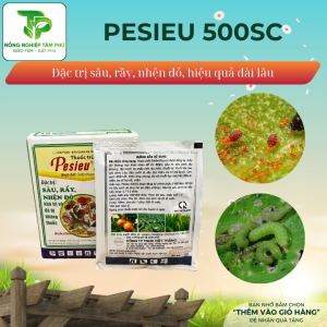 Alternative view of Pesieu 500SC trị sâu xanh, sâu cuốn lá, nhện đỏ, rầy dành cho các loại hoa, cây cảnh