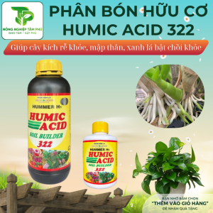 Phân bón lá Humic acid 322 growmore giúp cây xanh lá, kích rễ, bật chồi dành cho hoa lan, hoa hồng và cây cảnh