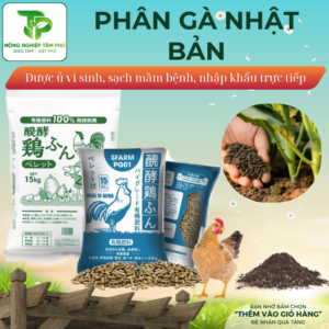 Phân gà hữu cơ Nhật Bản cung cấp dinh dưỡng dùng để trồng rau sạch và hoa cây cảnh