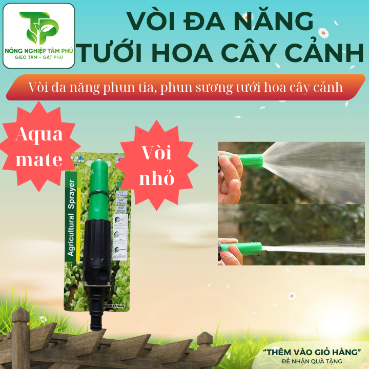 Đầu vòi tưới cây, tưới hoa lan đa năng, phun sương, phun tia, xịt rửa xe tiện lợi - Ảnh 3