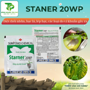 Staner 20WP trị vi khuẩn thối nhũn, thối đen, thối nâu, cháy bìa lá dành cho các loại hoa cây cảnh