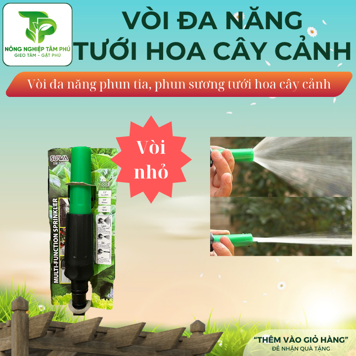 Đầu vòi tưới cây, tưới hoa lan đa năng, phun sương, phun tia, xịt rửa xe tiện lợi - Ảnh 4
