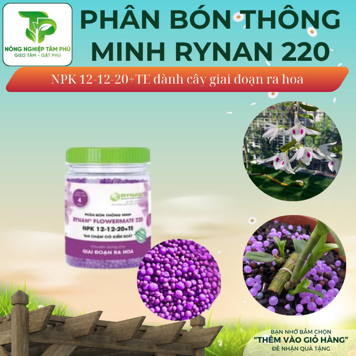 Phân bón thông minh Rynan tan chậm 200,210,220,230,240 cung cấp đủ dinh dưỡng dành cho các loại hoa lan, cây cảnh - Ảnh 5
