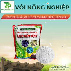 Alternative view of Vôi bột sát khuẩn, khử trùng, cải tạo đất, tăng độ pH đất cho cây trồng sạch nấm bệnh, tinh vôi dùng trong nông nghiệp