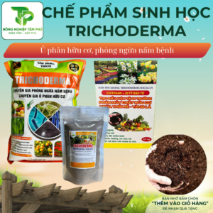 Trichodema bacillus Chế phẩm sinh học dạng nước, dạng bột; nấm đối kháng Tricoderma bacillus dùng ủ phân hữu cơ, cải tạo đất trồng