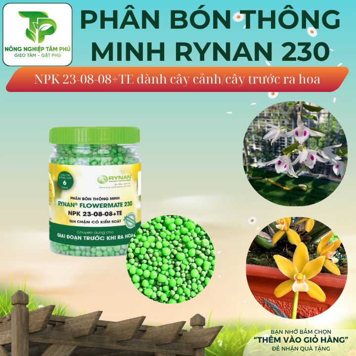 Phân bón thông minh Rynan tan chậm 200,210,220,230,240 cung cấp đủ dinh dưỡng dành cho các loại hoa lan, cây cảnh - Ảnh 6