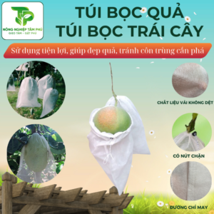 Túi bọc quả, túi bọc trái cây bằng vải không dệt - tái sử dụng được nhiều lần giúp bảo vệ quả, hạn chế côn trùng cắn phá