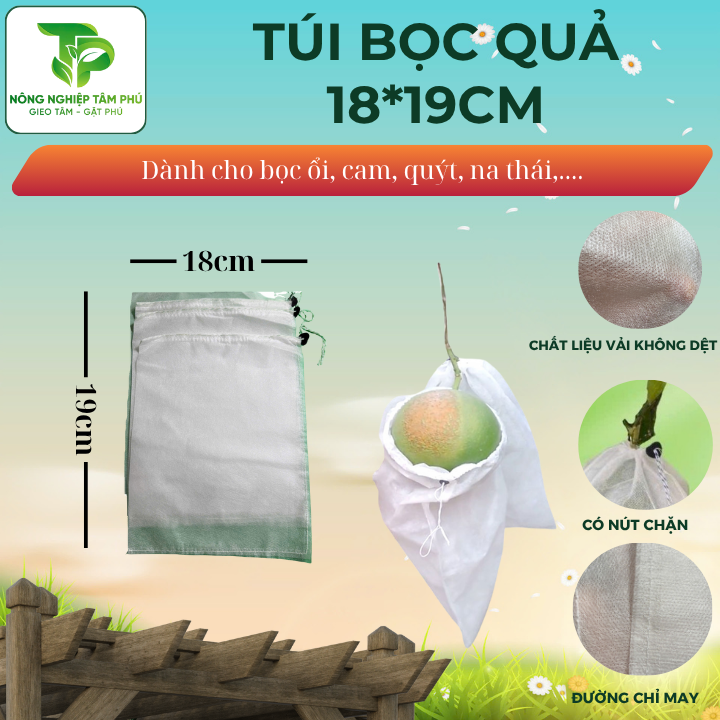Túi bọc quả, túi bọc trái cây bằng vải không dệt - tái sử dụng được nhiều lần giúp bảo vệ quả, hạn chế côn trùng cắn phá - Ảnh 5