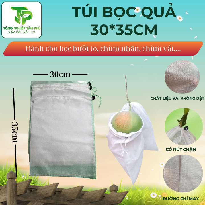 Túi bọc quả, túi bọc trái cây bằng vải không dệt - tái sử dụng được nhiều lần giúp bảo vệ quả, hạn chế côn trùng cắn phá - Ảnh 7