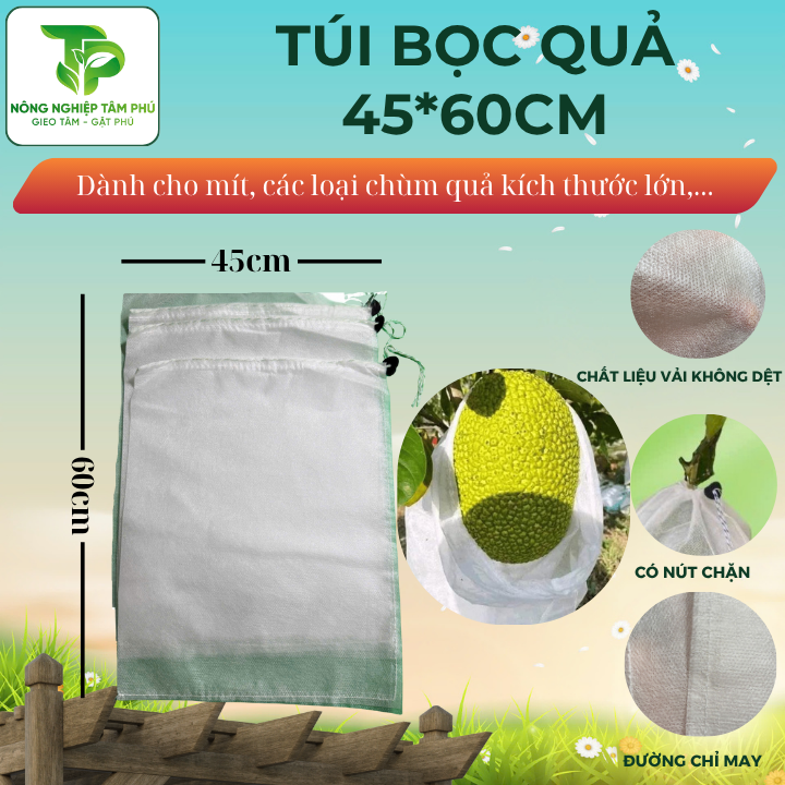 Túi bọc quả, túi bọc trái cây bằng vải không dệt - tái sử dụng được nhiều lần giúp bảo vệ quả, hạn chế côn trùng cắn phá - Ảnh 8