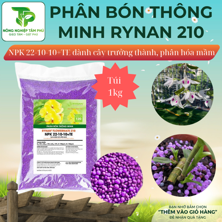 Phân bón thông minh Rynan tan chậm 200,210,220,230,240 cung cấp đủ dinh dưỡng dành cho các loại hoa lan, cây cảnh - Ảnh 8