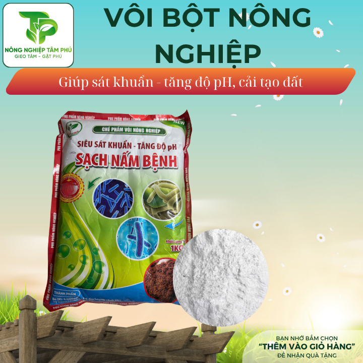 Vôi bột sát khuẩn, khử trùng, cải tạo đất, tăng độ pH đất cho cây trồng sạch nấm bệnh, tinh vôi dùng trong nông nghiệp - Ảnh 4