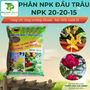 Alternative view of Phân bón NPK đầu trâu 20-20-15+TE chuyên dùng cho hoa, cây cảnh, cây ăn quả, cây trồng ban công, sân thượng