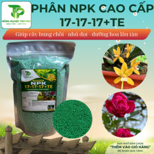 Alternative view of Phân NPK đa năng 17-17-17+TE chuyên dùng cho hoa, cây cảnh cây ăn quả, các loại cây trồng ban công - sân thượng